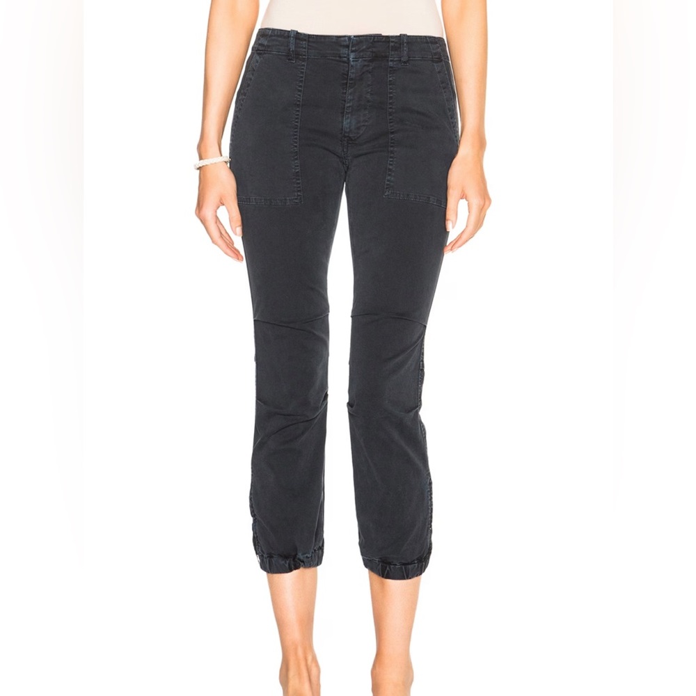 Nili Lotan Women's Cropped Military Pants Navy Blue Size 4